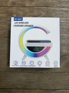 LED Wireless Charging Speaker and Alarm Clock
New in box